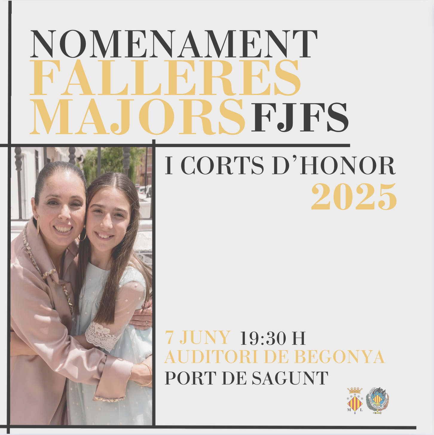 Ja es coneix la Cort d’Honor de les Falleres Majors de FJFS 2025